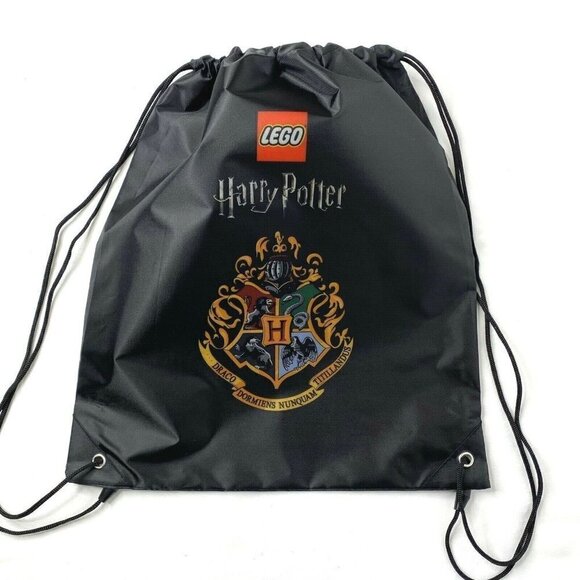 LEGO Harry Potter Crest Drawstring Backpack Cinch Sack Book Bag Gryffindor NEW - Picture 3 of 5